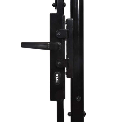 Gartentor Woerden Stahl 1,25 x 4 m Schwarz