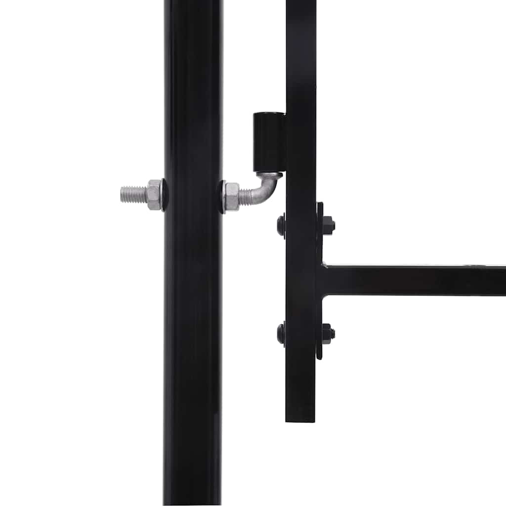Gartentor Woerden Stahl 1,5 x 4 m Schwarz