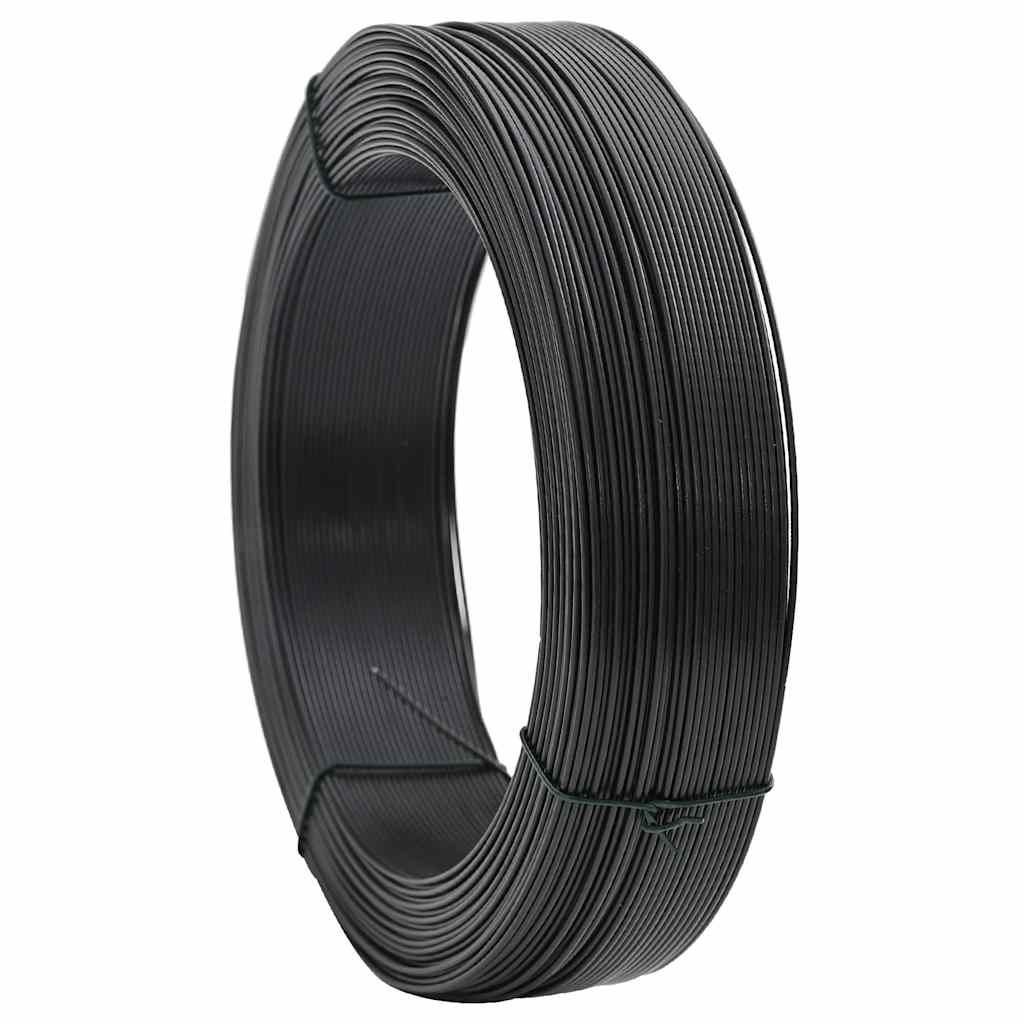 Zaun-Bindedraht 250 m 0,9/1,4 mm Stahl Anthrazit