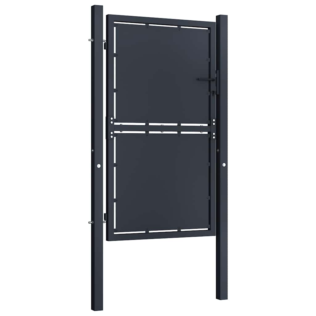 Gartentor aus Stahl 100 x 125 cm Anthrazit