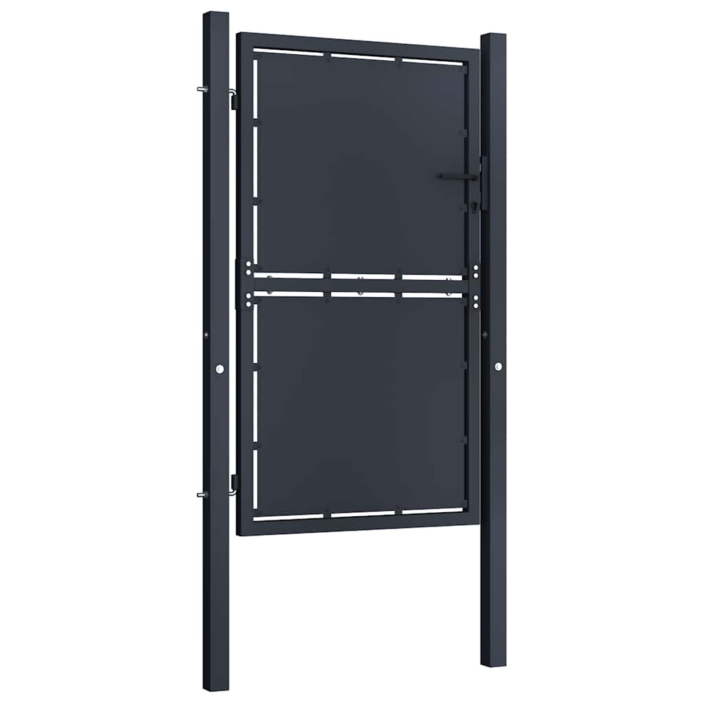 Gartentor aus Stahl 100 x 150 cm Anthrazit