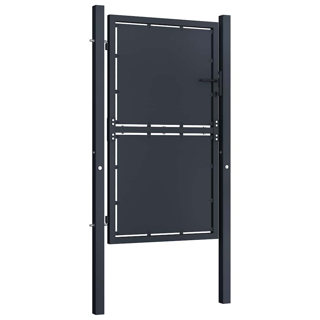 Gartentor aus Stahl 100 x 175 cm Anthrazit