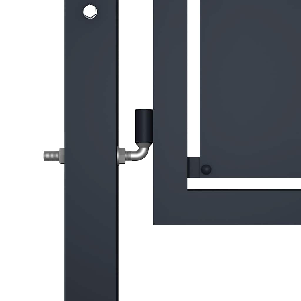 Gartentor aus Stahl 300 x 150 cm Anthrazit