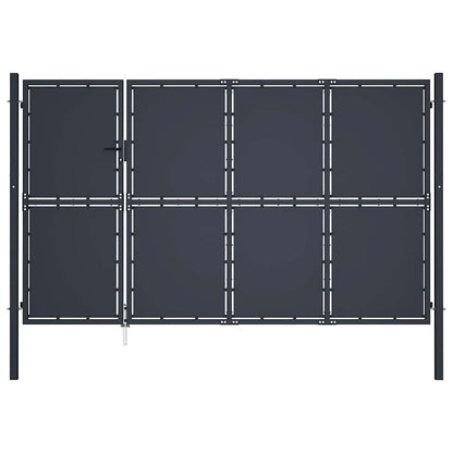 Gartentor aus Stahl 350 x 150 cm Anthrazit