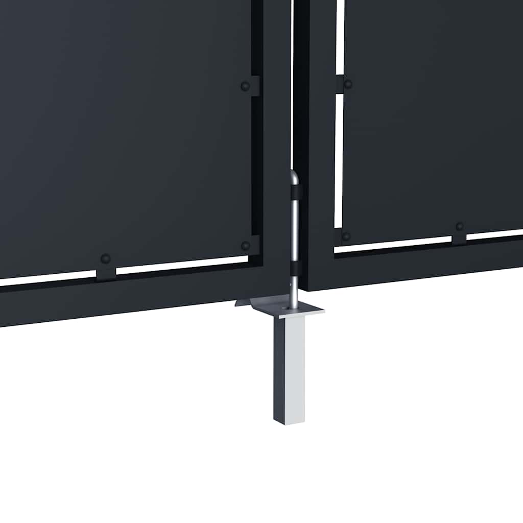 Gartentor aus Stahl 350 x 175 cm Anthrazit
