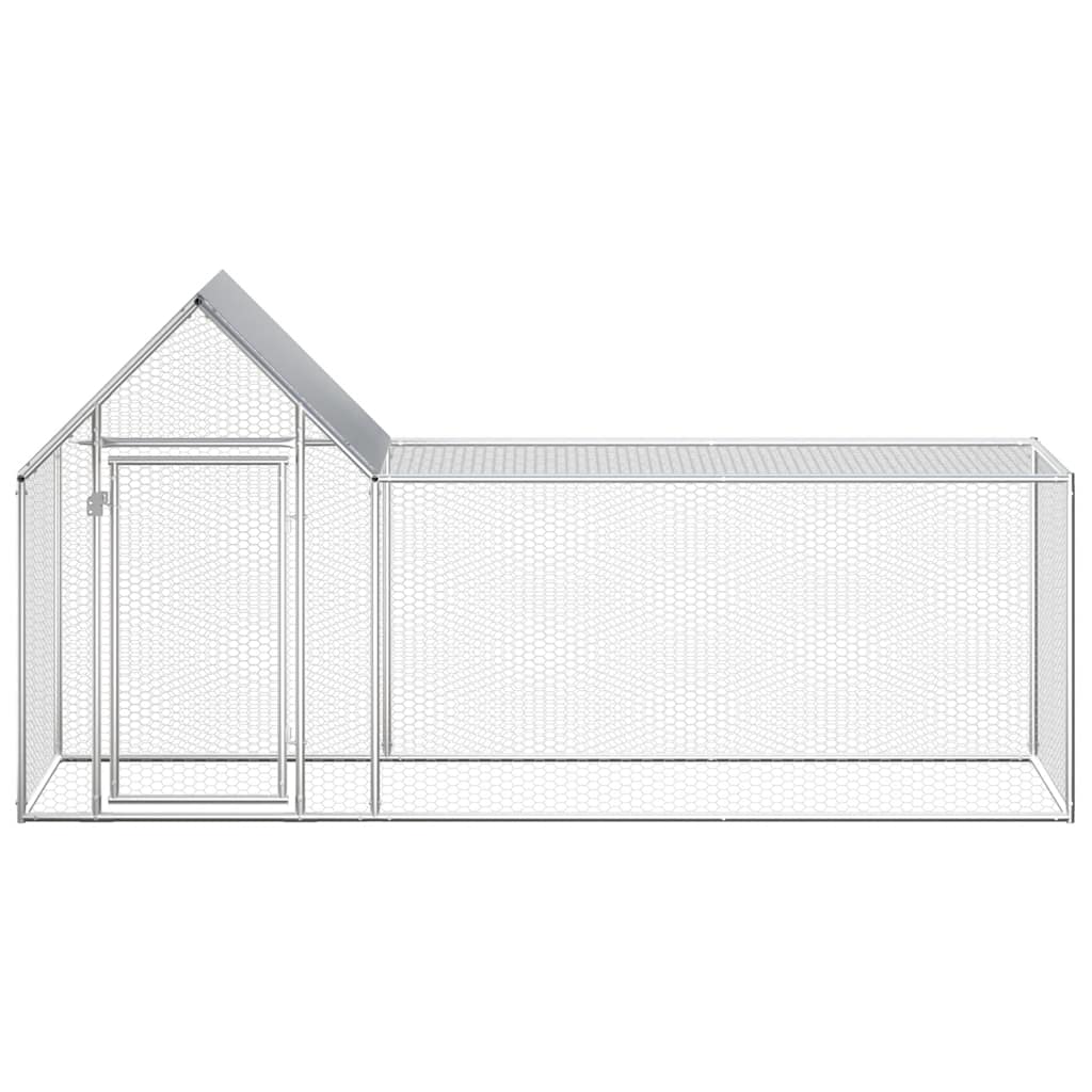 Hühnerstall 3x1x1,5 m Verzinkter Stahl
