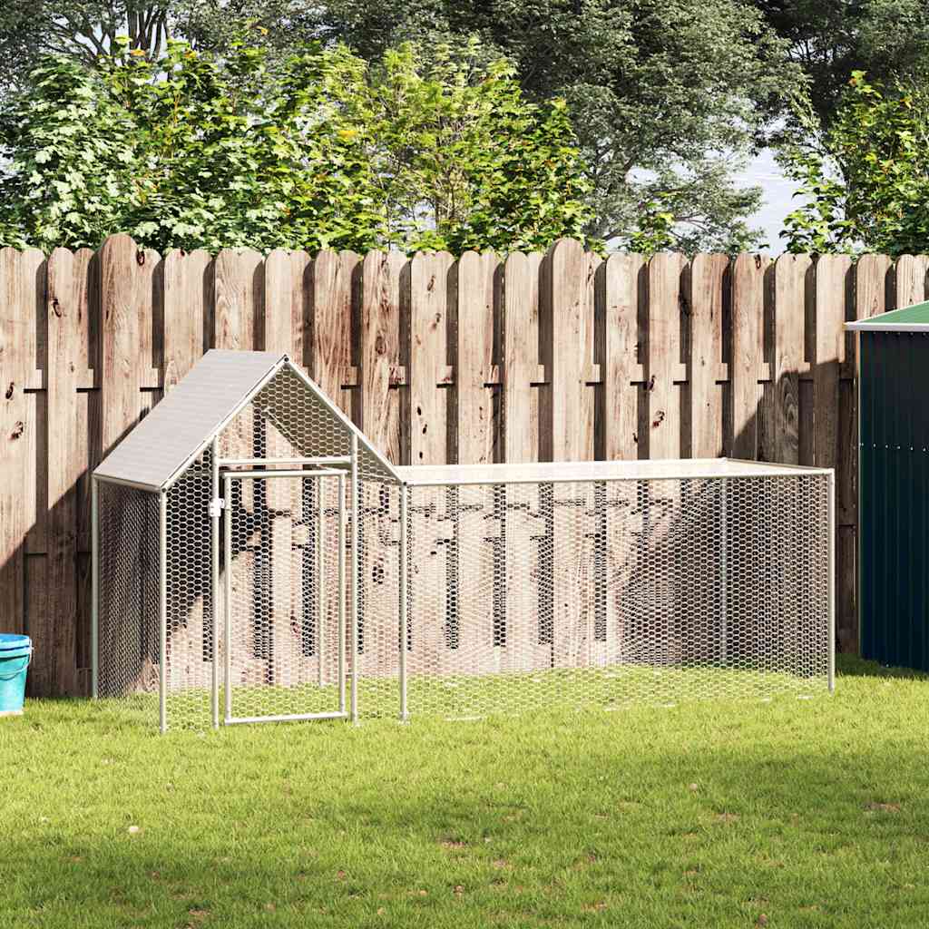 Hühnerstall 3x1x1,5 m Verzinkter Stahl
