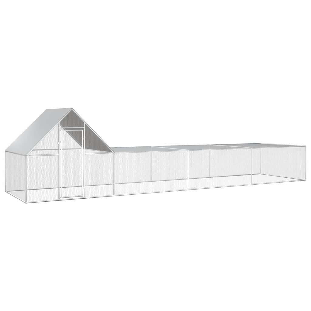 Hühnerstall 8x2x2 m Verzinkter Stahl