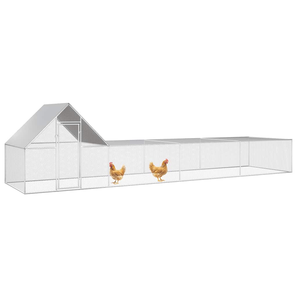 Hühnerstall 8x2x2 m Verzinkter Stahl