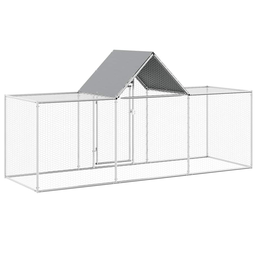 Hühnerstall 3x1x1,5 m Verzinkter Stahl