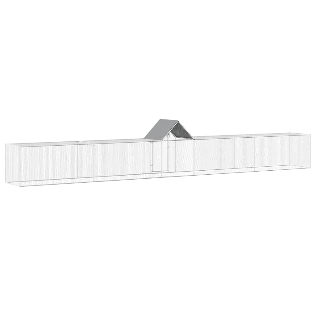 Hühnerstall 9x1x1,5 m Verzinkter Stahl