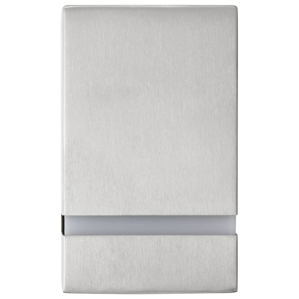 Appliques d'extérieur 2 pcs 35 W Argent Rectangulaire