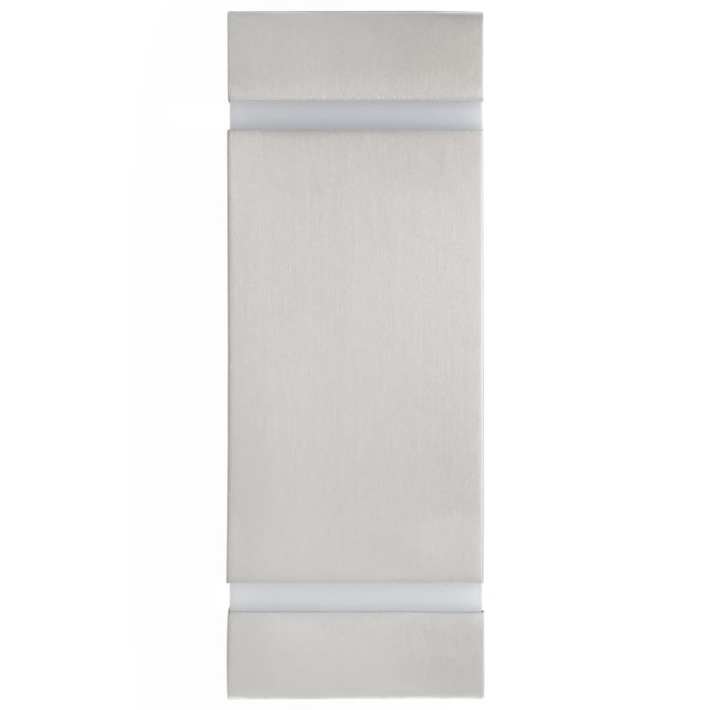 Appliques d'extérieur 2 pcs 35 W Argent Rectangulaire