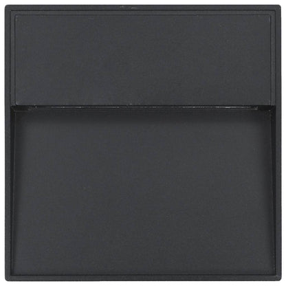 Außenwandleuchten 2 Stk. LED 3W Schwarz Quadratisch