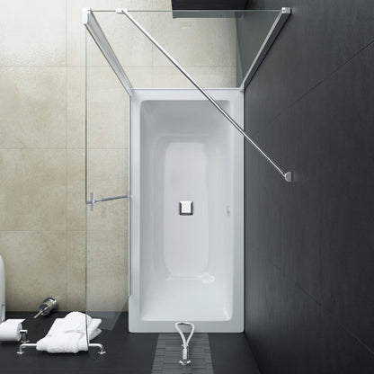 Badewannenaufsatz 2-fach Faltbar ESG 120x68x130 cm