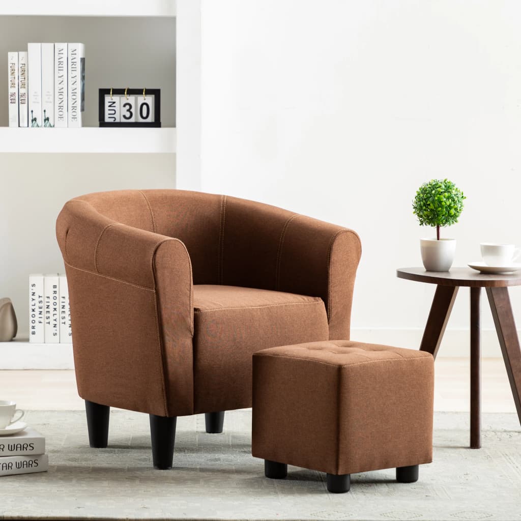 Sessel Braun Stoff