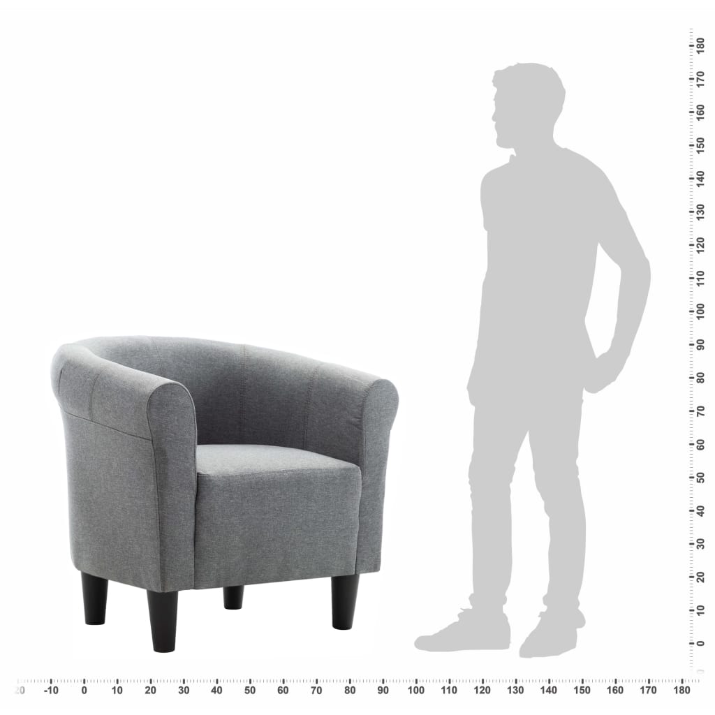Sessel Hellgrau Stoff