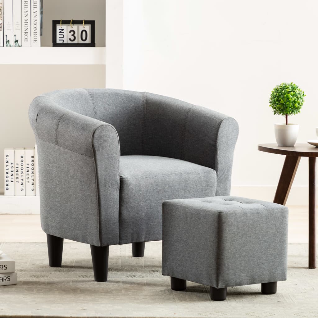 Sessel Hellgrau Stoff
