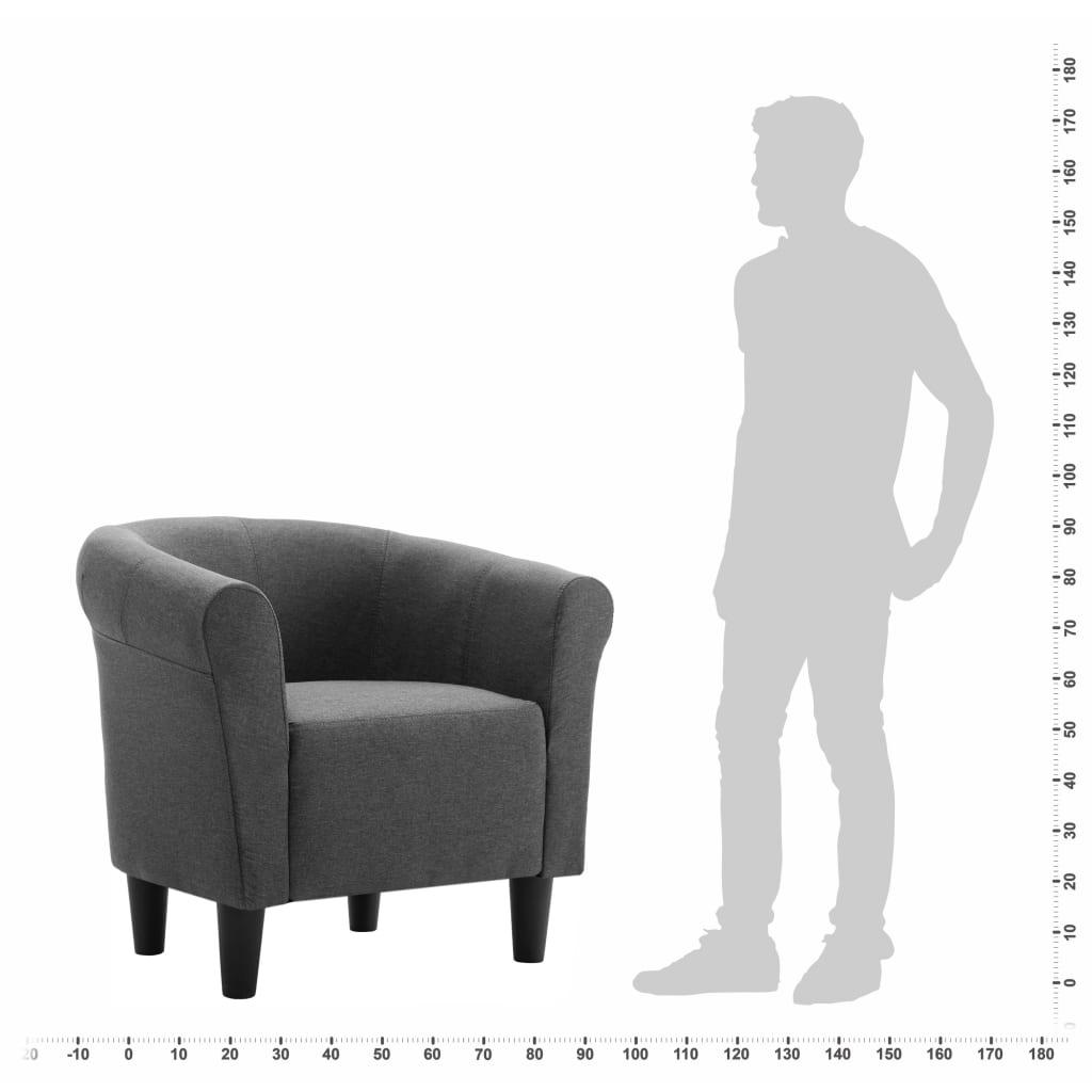 Sessel Dunkelgrau Stoff
