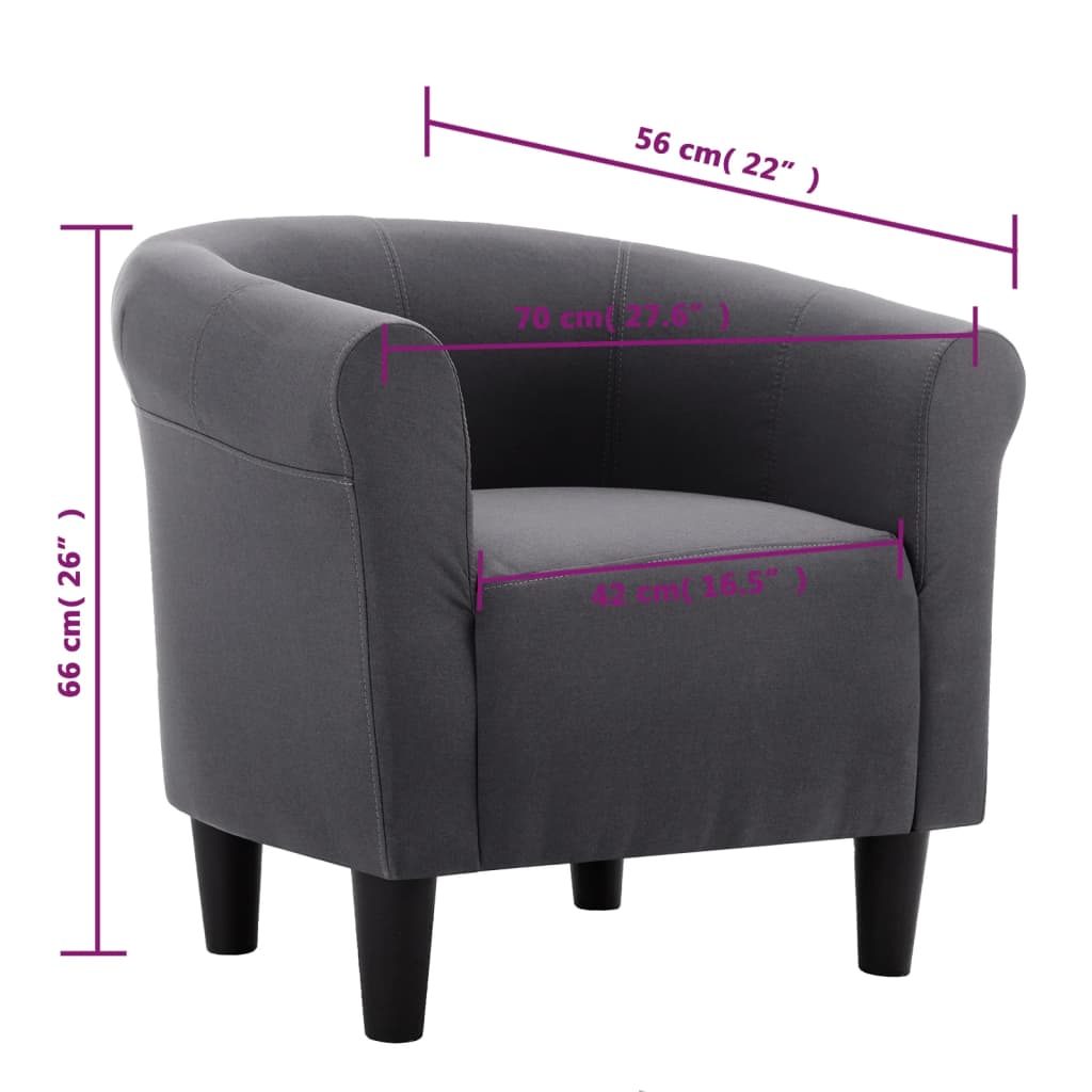 Sessel Schwarz Stoff