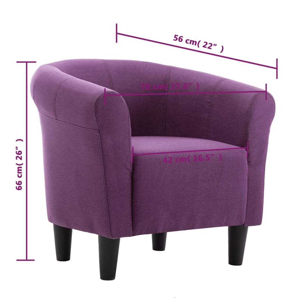 Sessel Lila Stoff