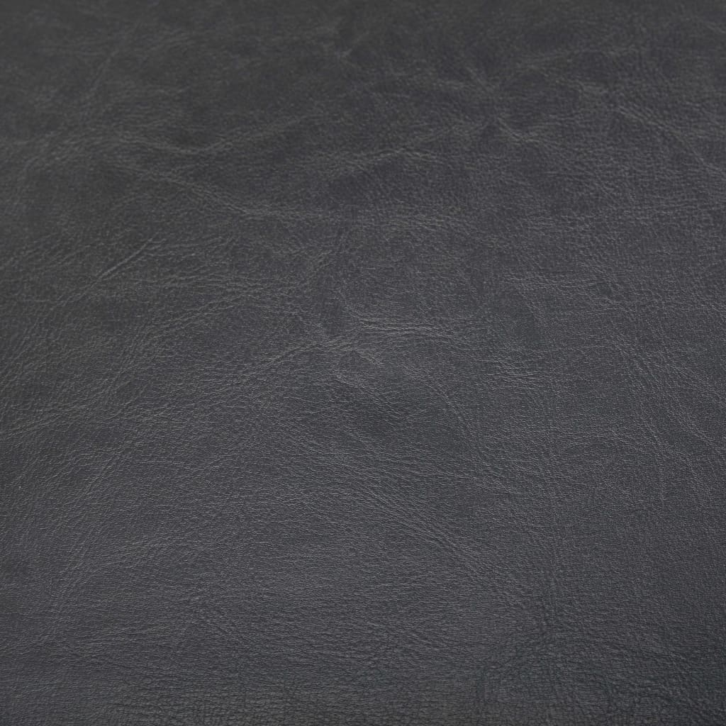 Sessel mit Fußhocker Grau Kunstleder