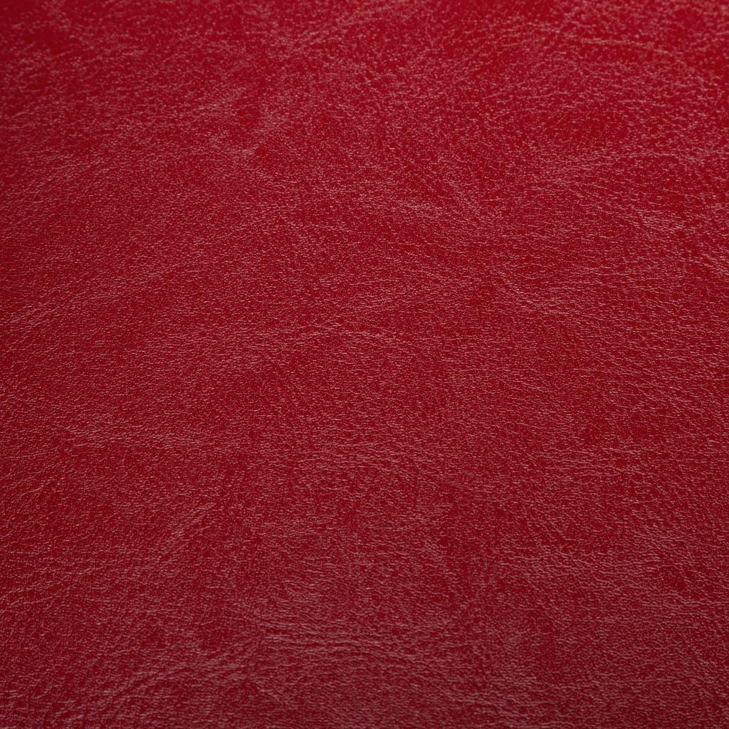 Sessel mit Fußhocker Rot Kunstleder