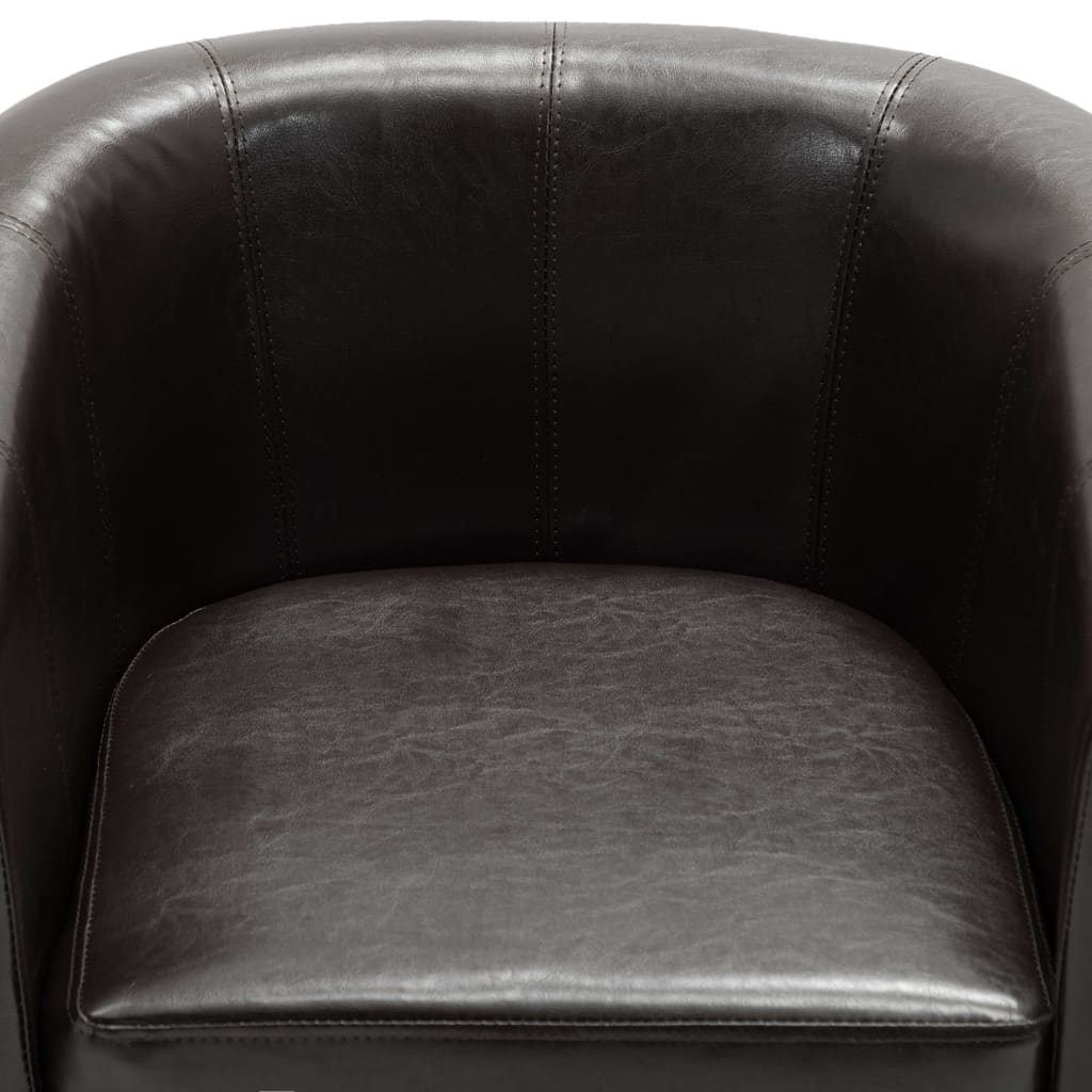 Sessel Dunkelbraun Kunstleder