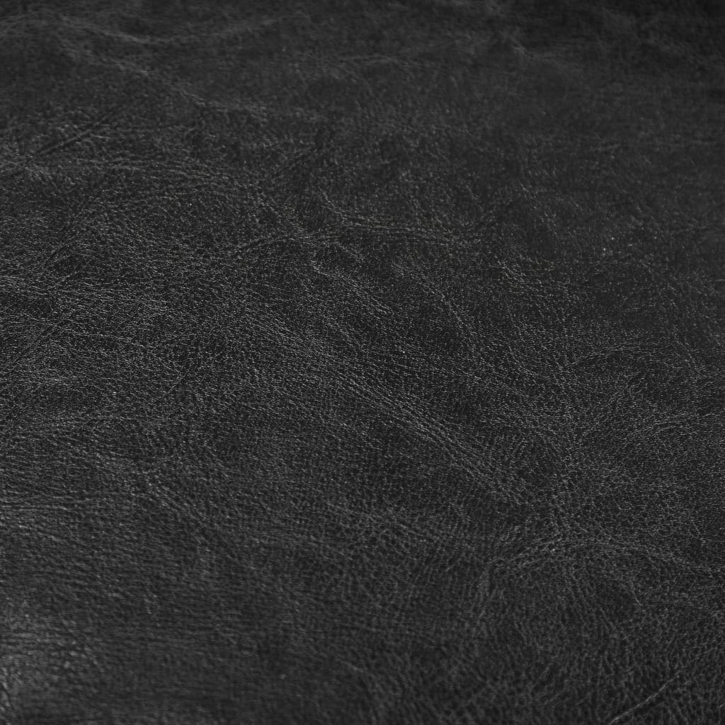 Sessel mit Fußhocker Schwarz Kunstleder