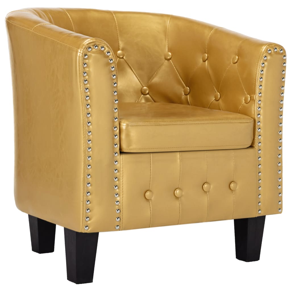 Clubsessel Glänzendes Golden Kunstleder