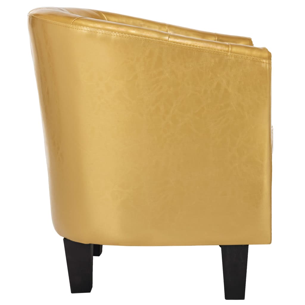 Clubsessel Glänzendes Golden Kunstleder