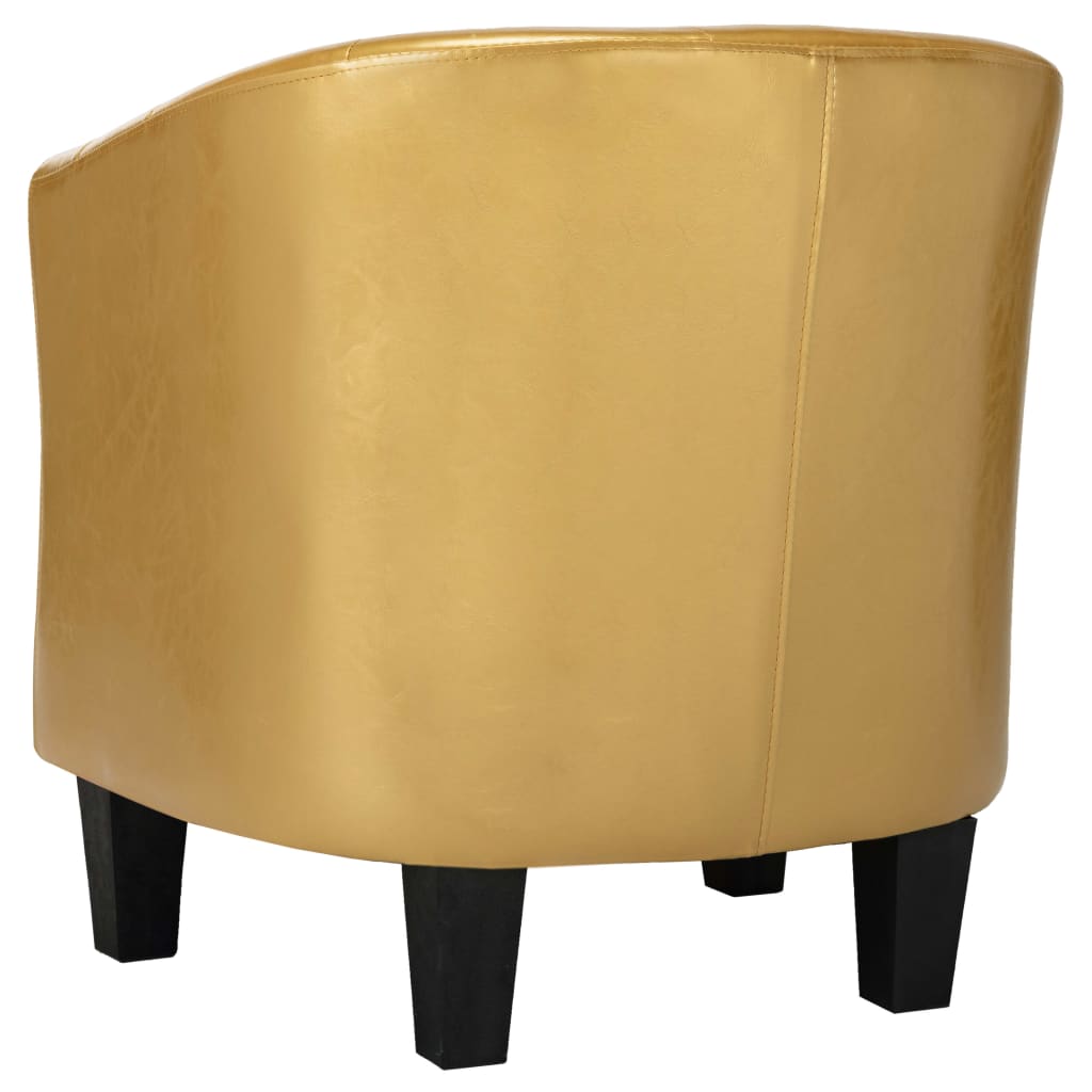 Clubsessel Glänzendes Golden Kunstleder