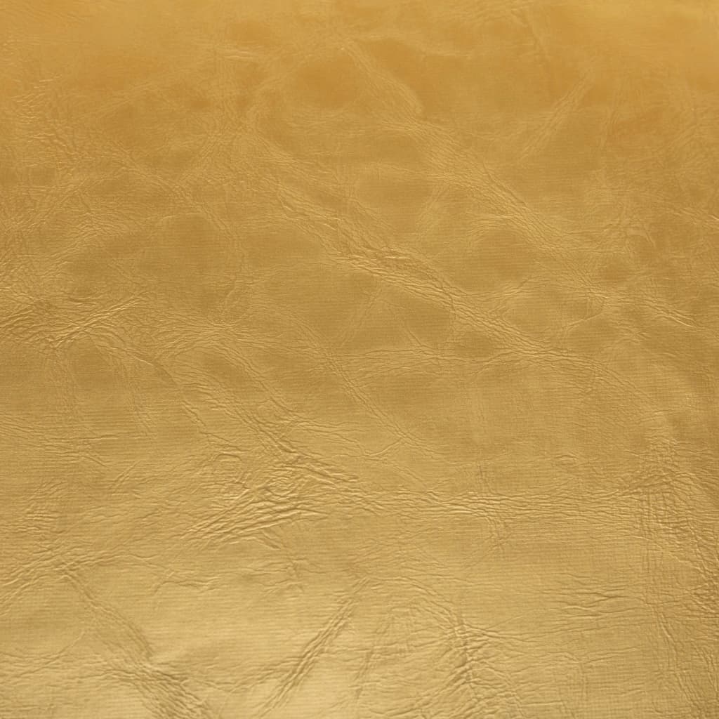 Sessel mit Fußhocker Glänzendes Golden Kunstleder
