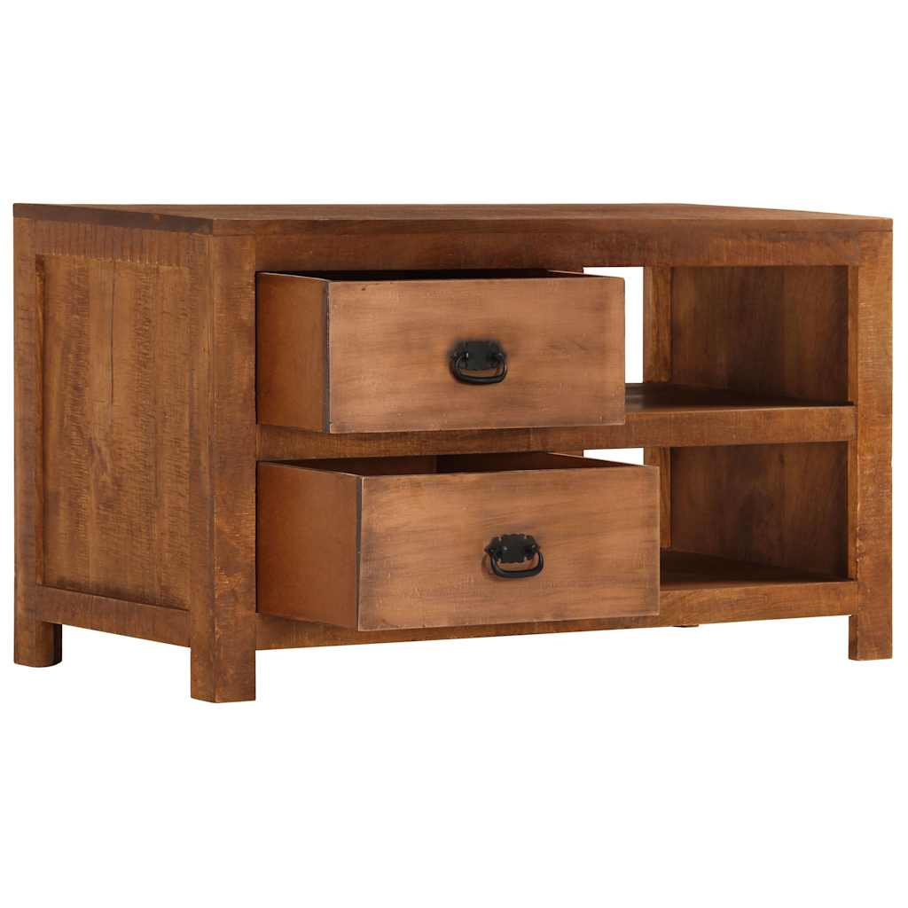 Table basse avec 2 tiroirs 90x40x50 cm en bois de manguier massif