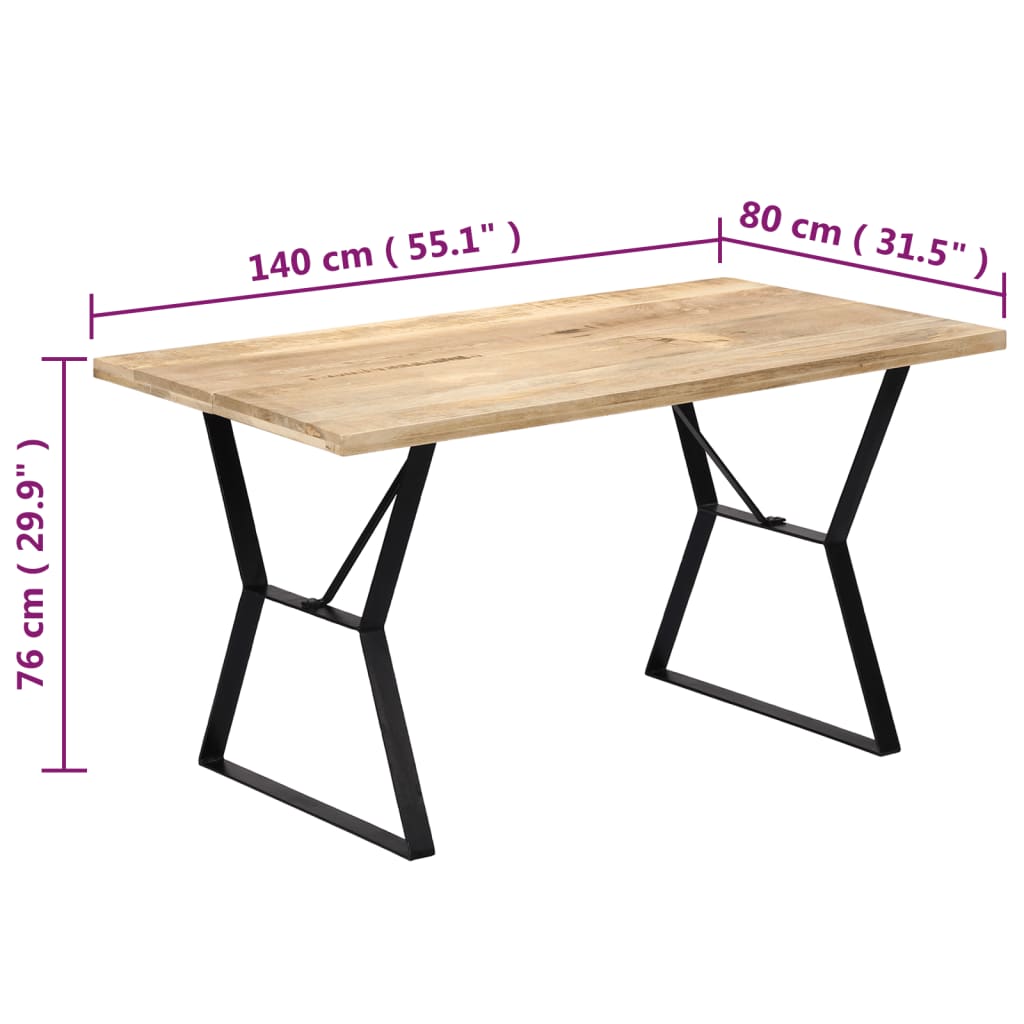 Esstisch 140x80x76 cm Massivholz Mango