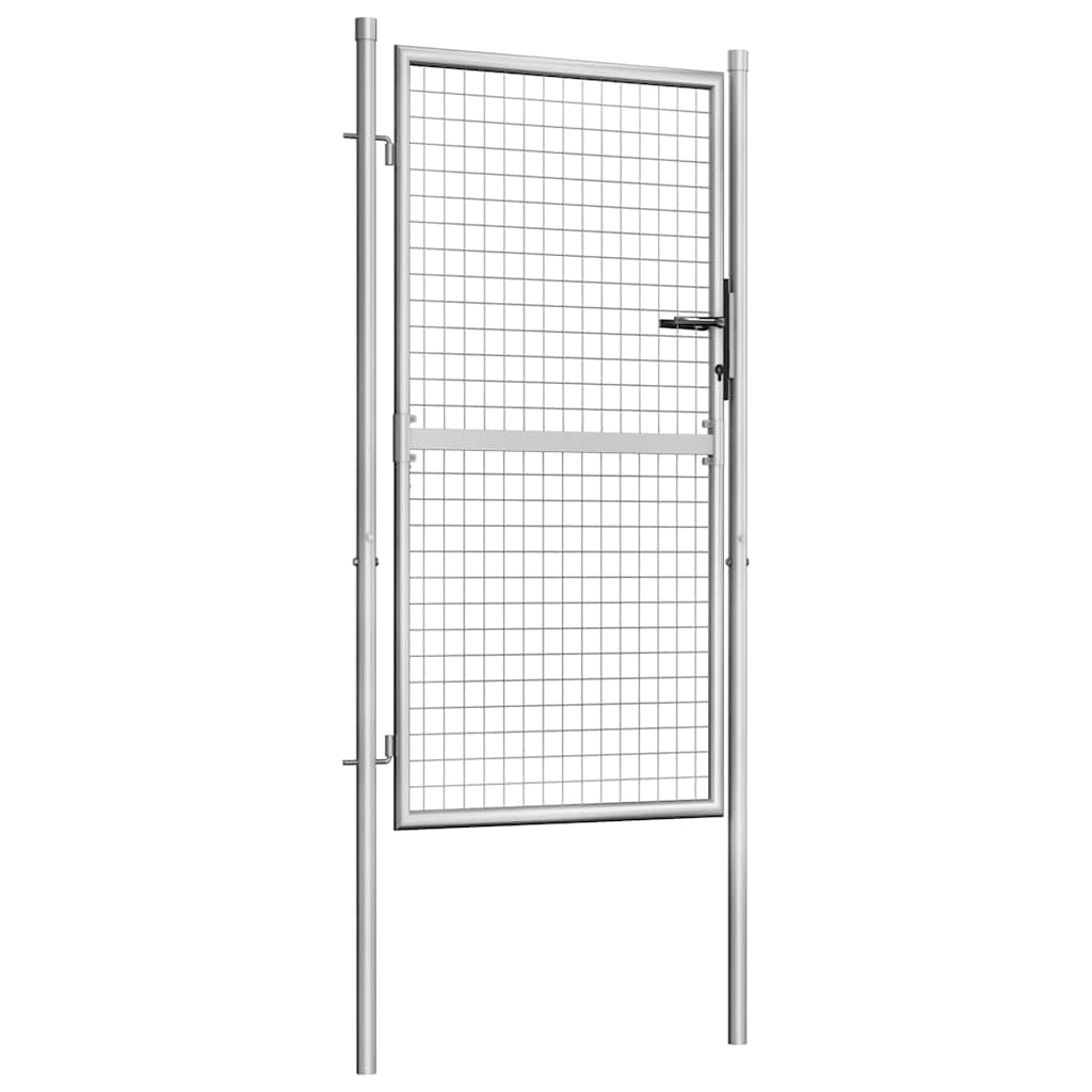 Gartentor verzinkter Stahl 105x150 cm Silber