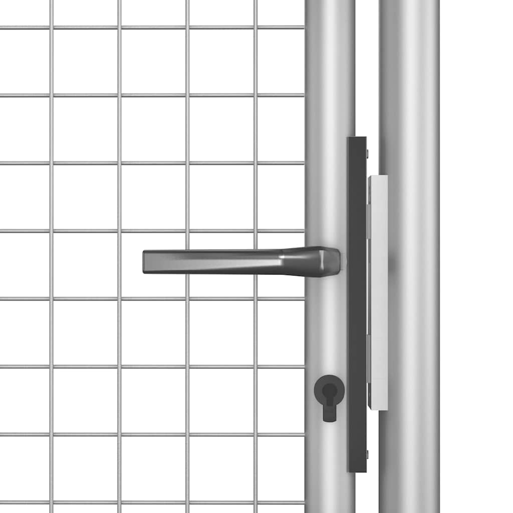 Gartentor verzinkter Stahl 105x150 cm Silber
