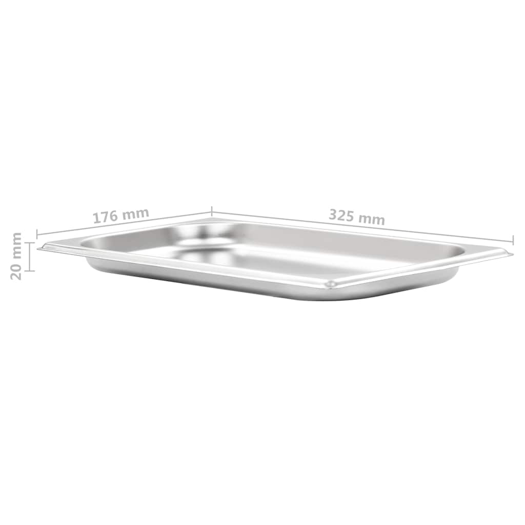 Gastronormbehälter 12 Stk. GN 1/3 20 mm Edelstahl