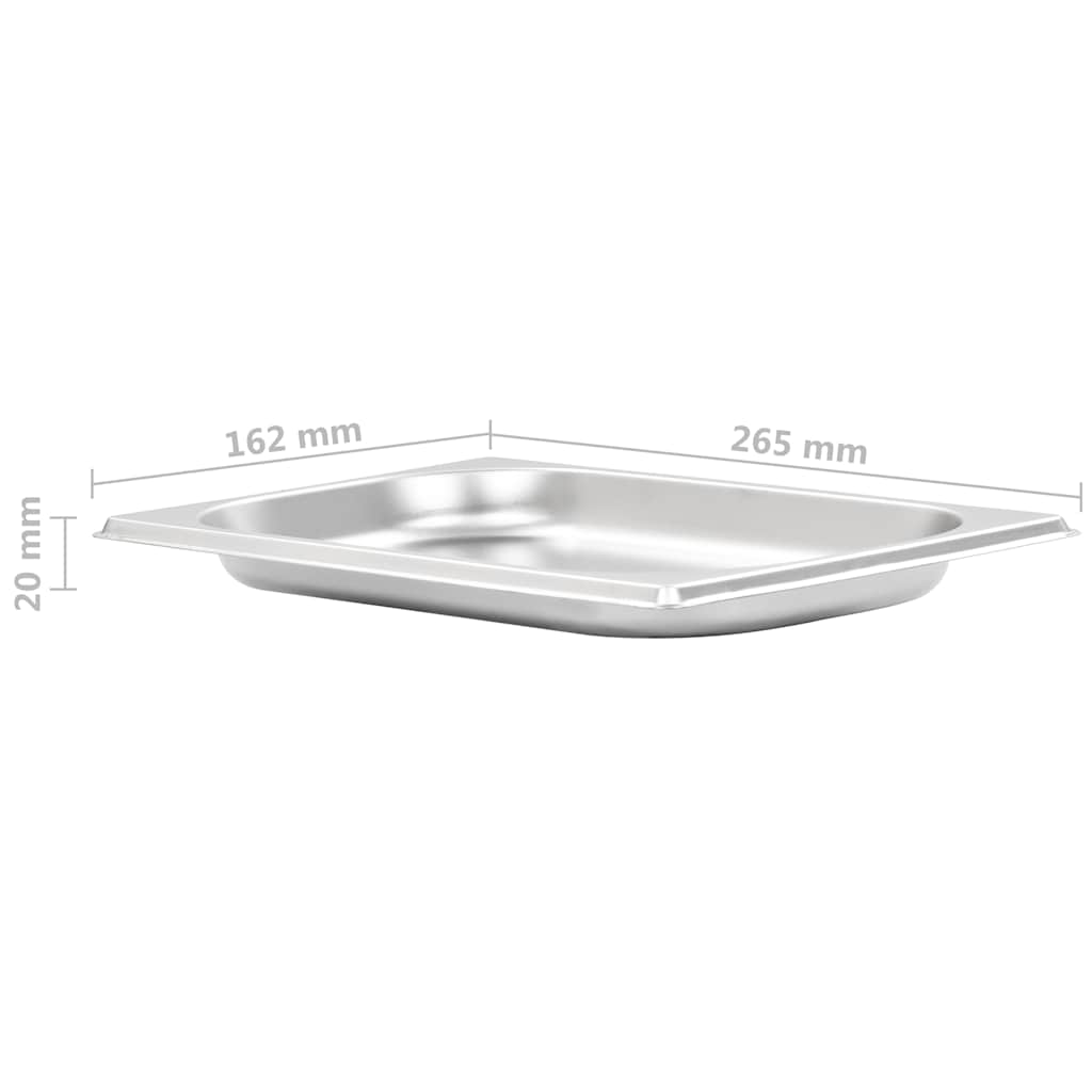 Gastronormbehälter 12 Stk. GN 1/4 20 mm Edelstahl