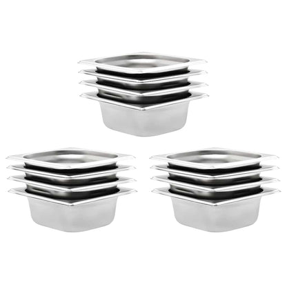 Gastronormbehälter 12 Stk. GN 1/6 65 mm Edelstahl