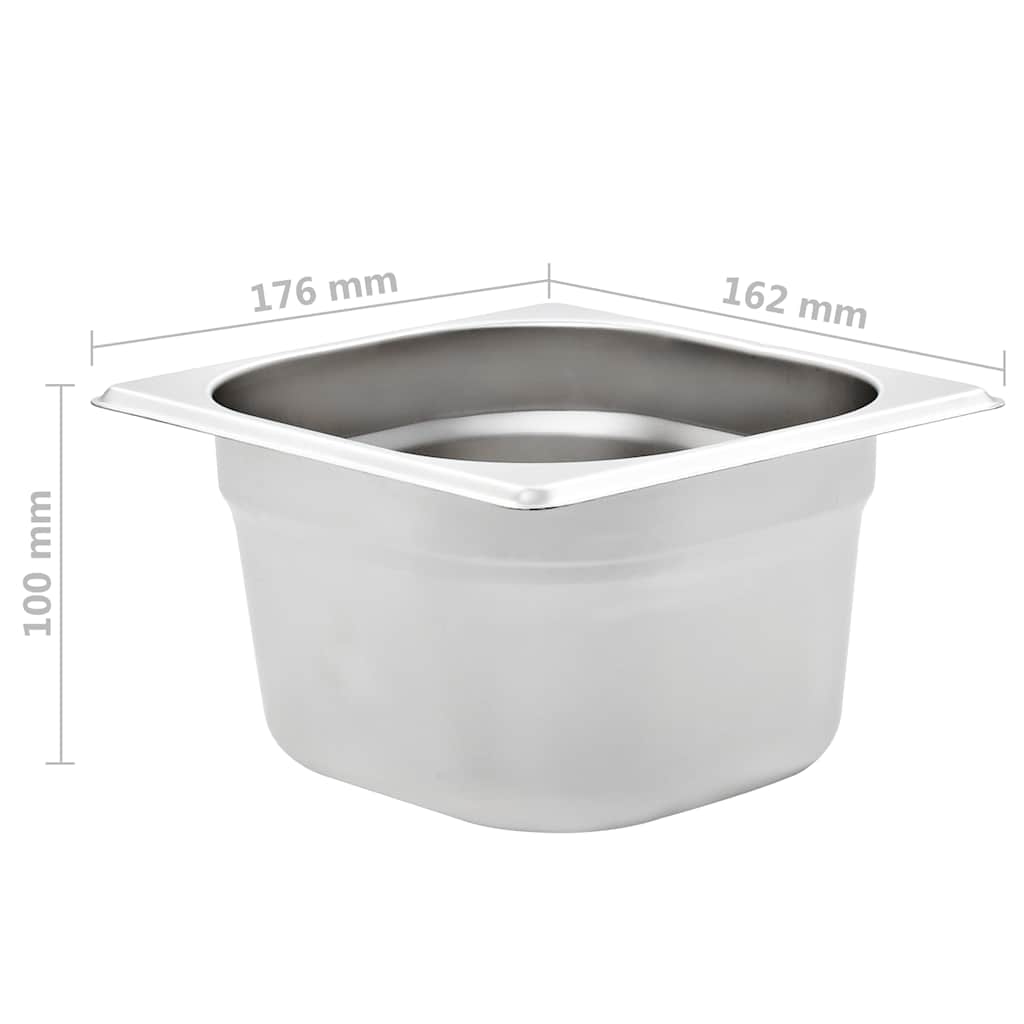 Gastronormbehälter 12 Stk. GN 1/6 100 mm Edelstahl