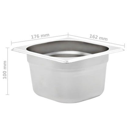 Gastronormbehälter 12 Stk. GN 1/6 100 mm Edelstahl