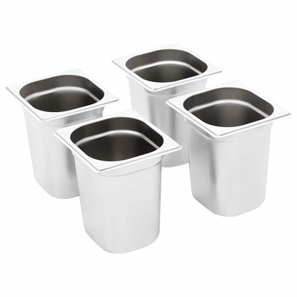 Gastronormbehälter 8 Stk. GN 1/6 200 mm Edelstahl