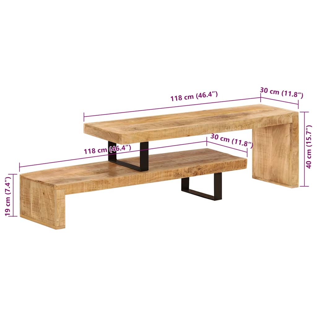 TV-Lowboard Massivholz Mango