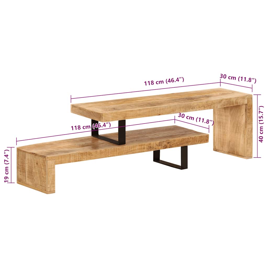 TV-Lowboard Massivholz Mango