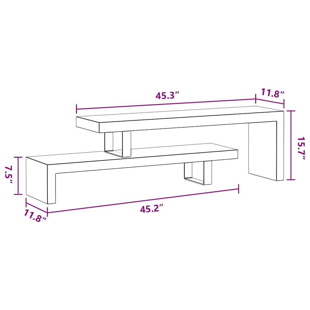 TV-Lowboard Massivholz Mango