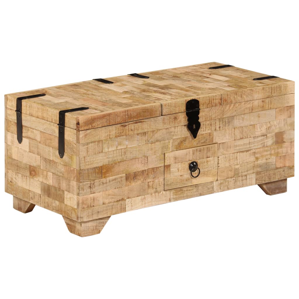 Table basse en bois de manguier massif 80x40x35 cm