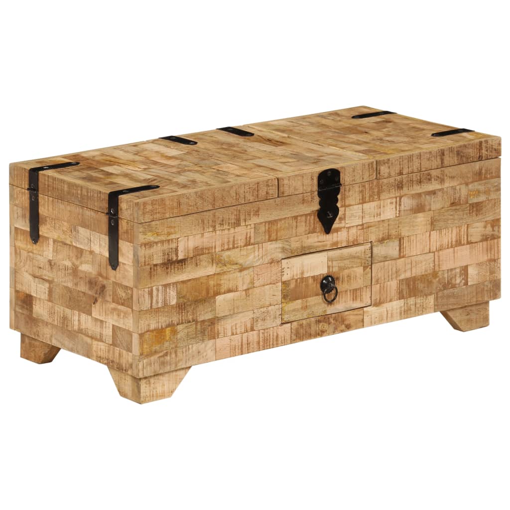 Table basse en bois de manguier massif 80x40x35 cm