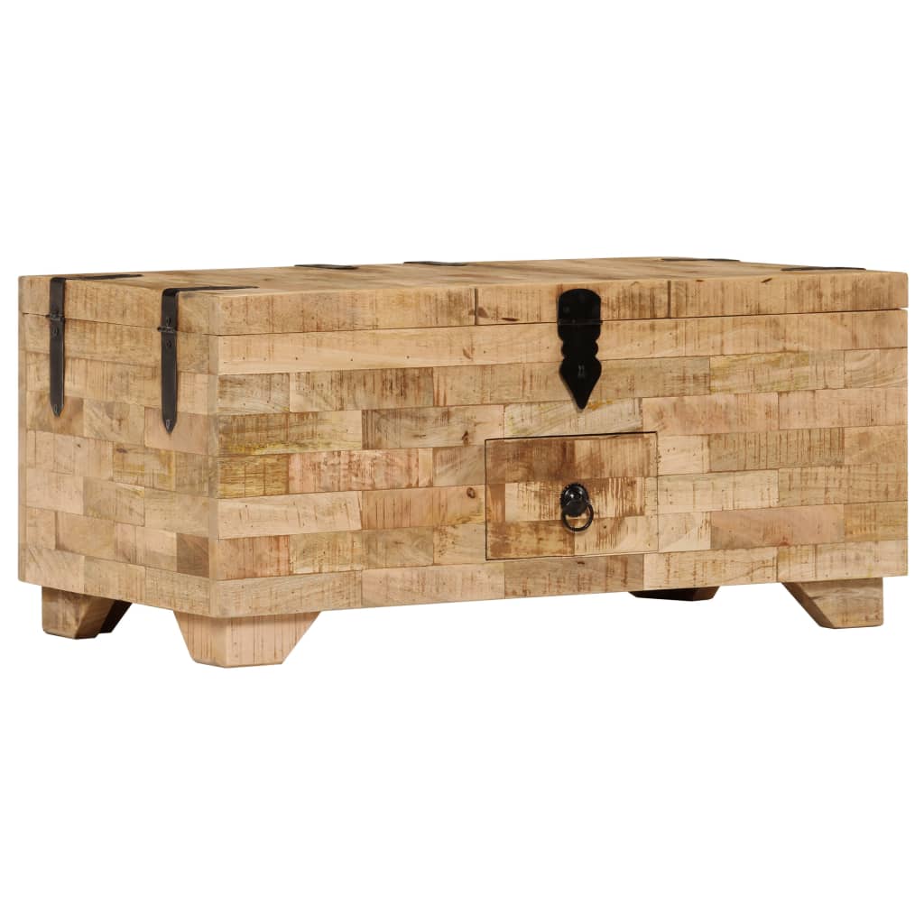Table basse en bois de manguier massif 80x40x35 cm