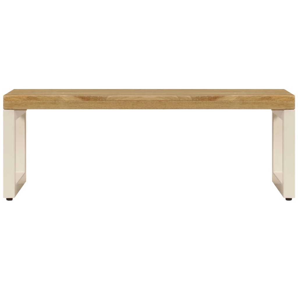 Coffee table 100x50x35 cm solid mango wood and steel